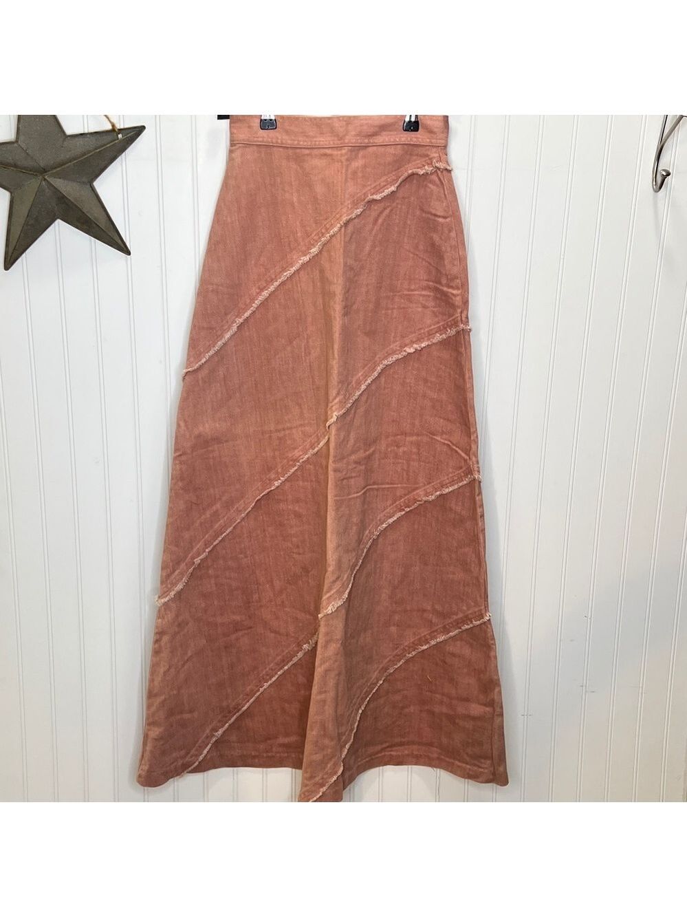 Bohemian Pink Maxi Skirt Waist 24”